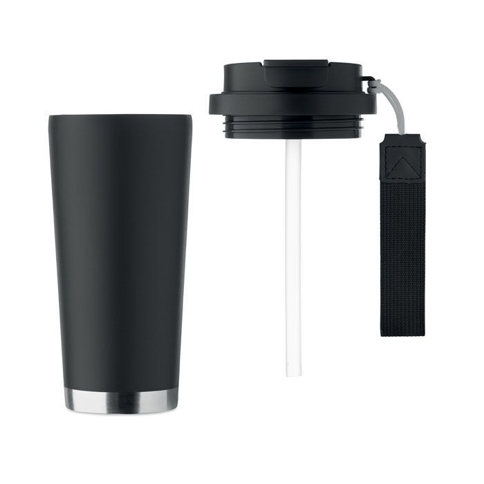 Doppelwandiger Trinkbecher 500m TOPAZ LARGE - schwarz-417