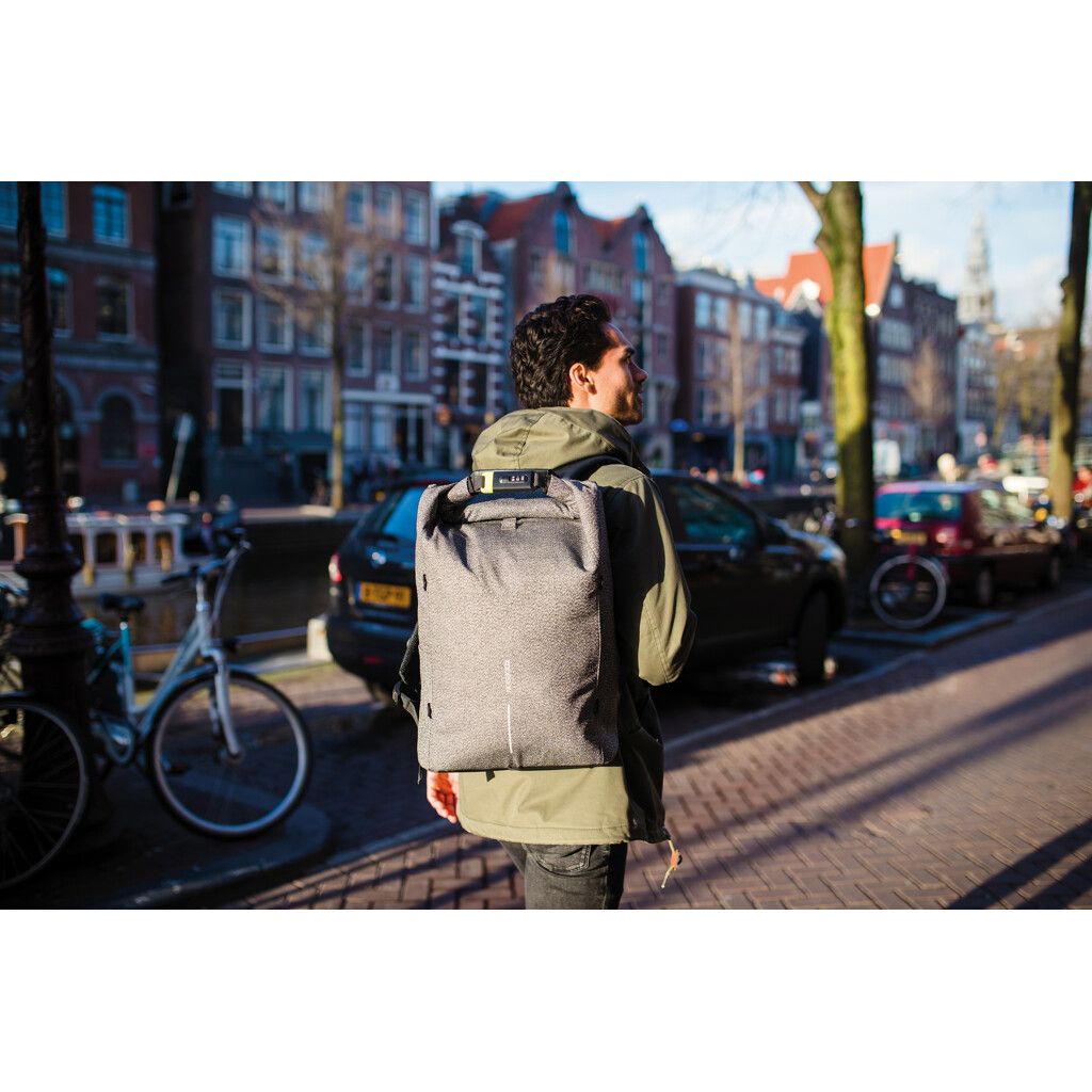 Urban schnitthemmender Anti-Diebstahl-Rucksack - grau-684