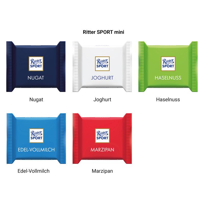 Werbekarte Midi, Ritter SPORT mini Haselnuss-966