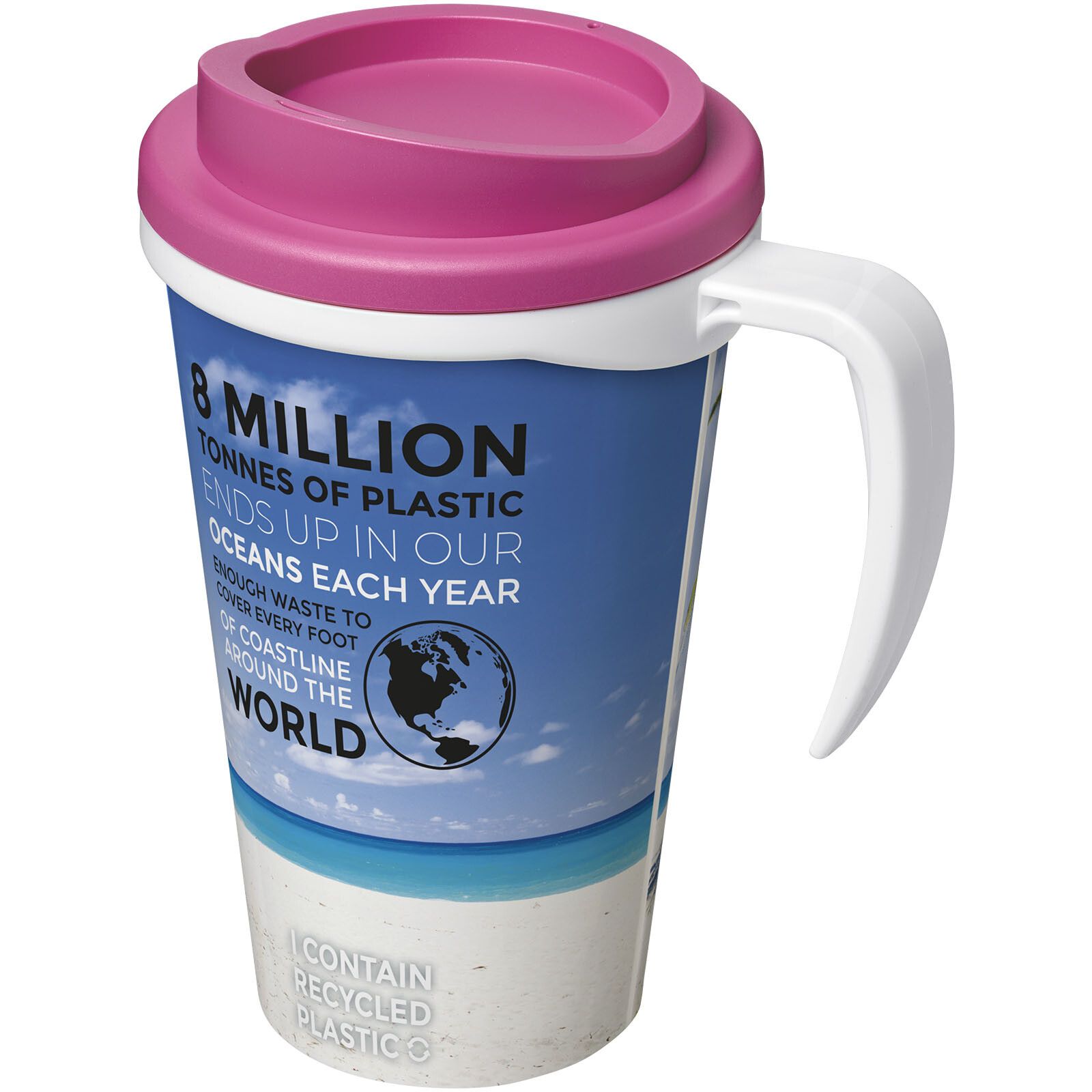 Brite-Ameriano Grande 350 ml Isolierbecher - weiss -  rosa-275