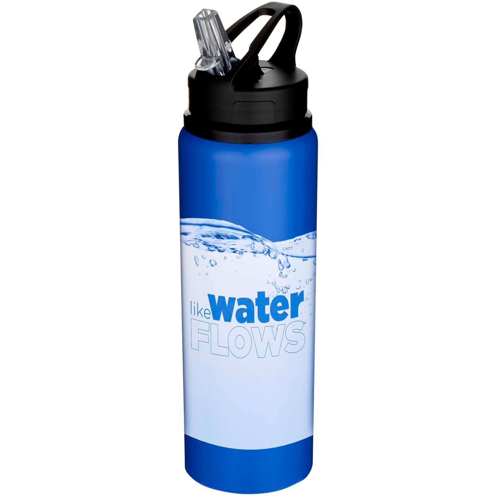 Fitz 800 ml RCS-zertifizierte, einwandige Trinkflasche aus recyceltem Edelstahl - royalblau-561