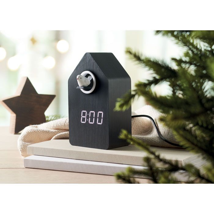 Kuckucksuhr mit Kuckuck MDF CUCKOO BIRD - schwarz-953