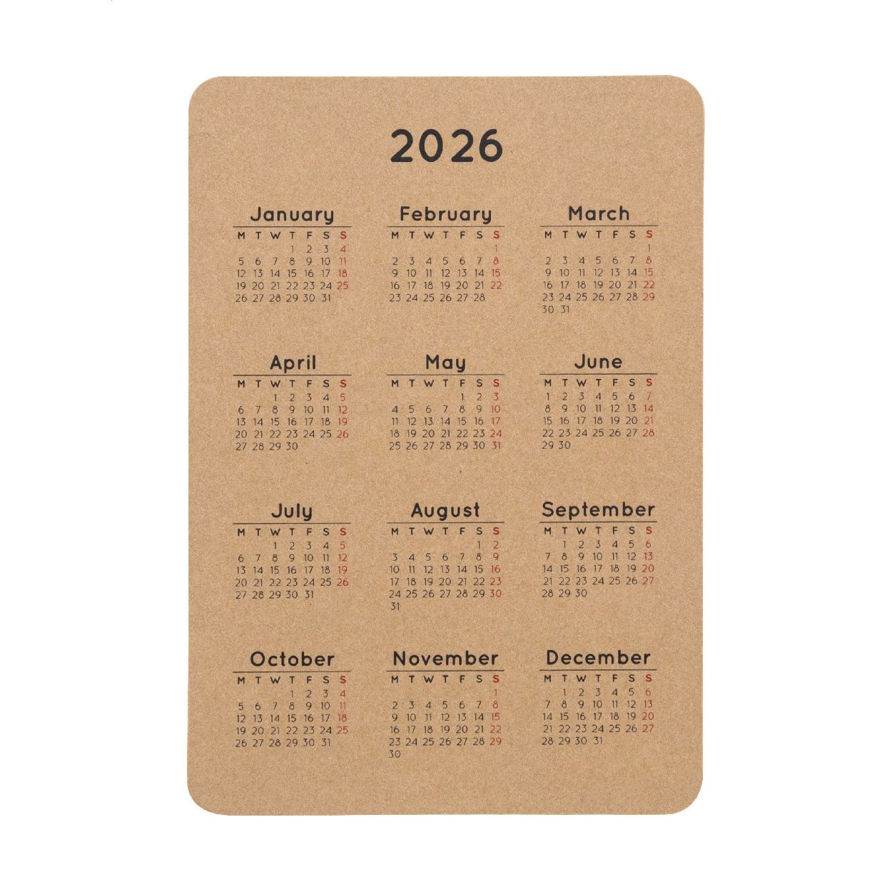 CreaDate Pocket Eco Individueller Taschenkalender - weiß-964