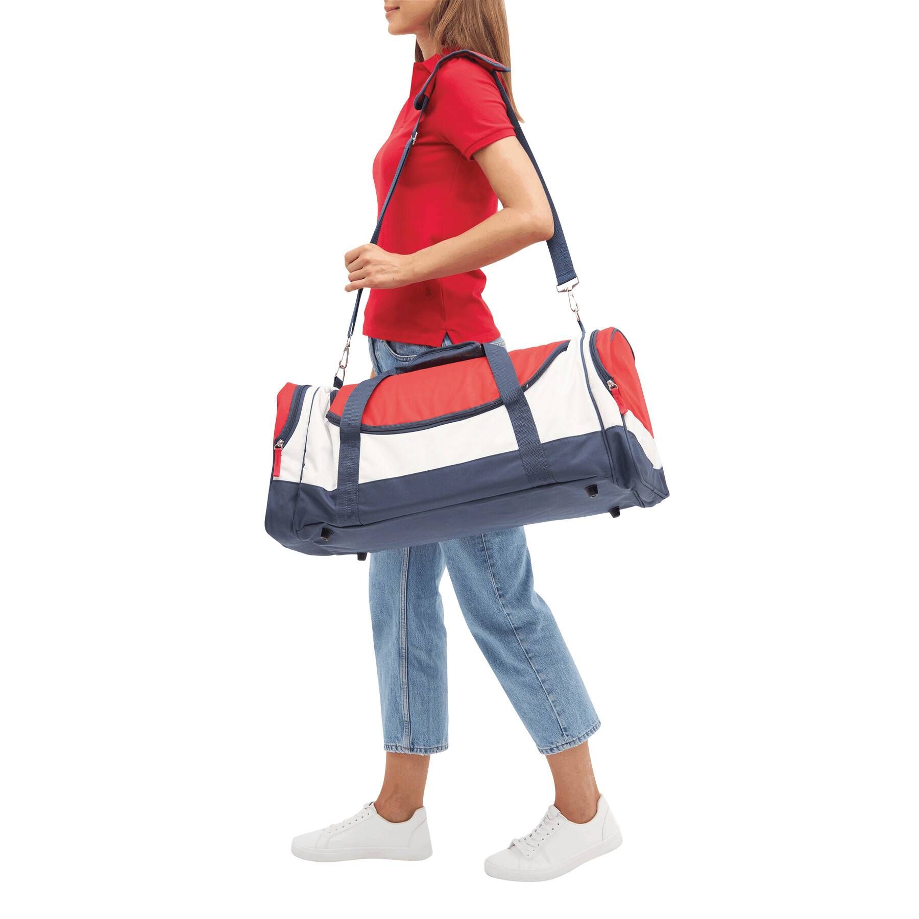 Sporttasche MARINA GYM - blau - rot - weiß-256