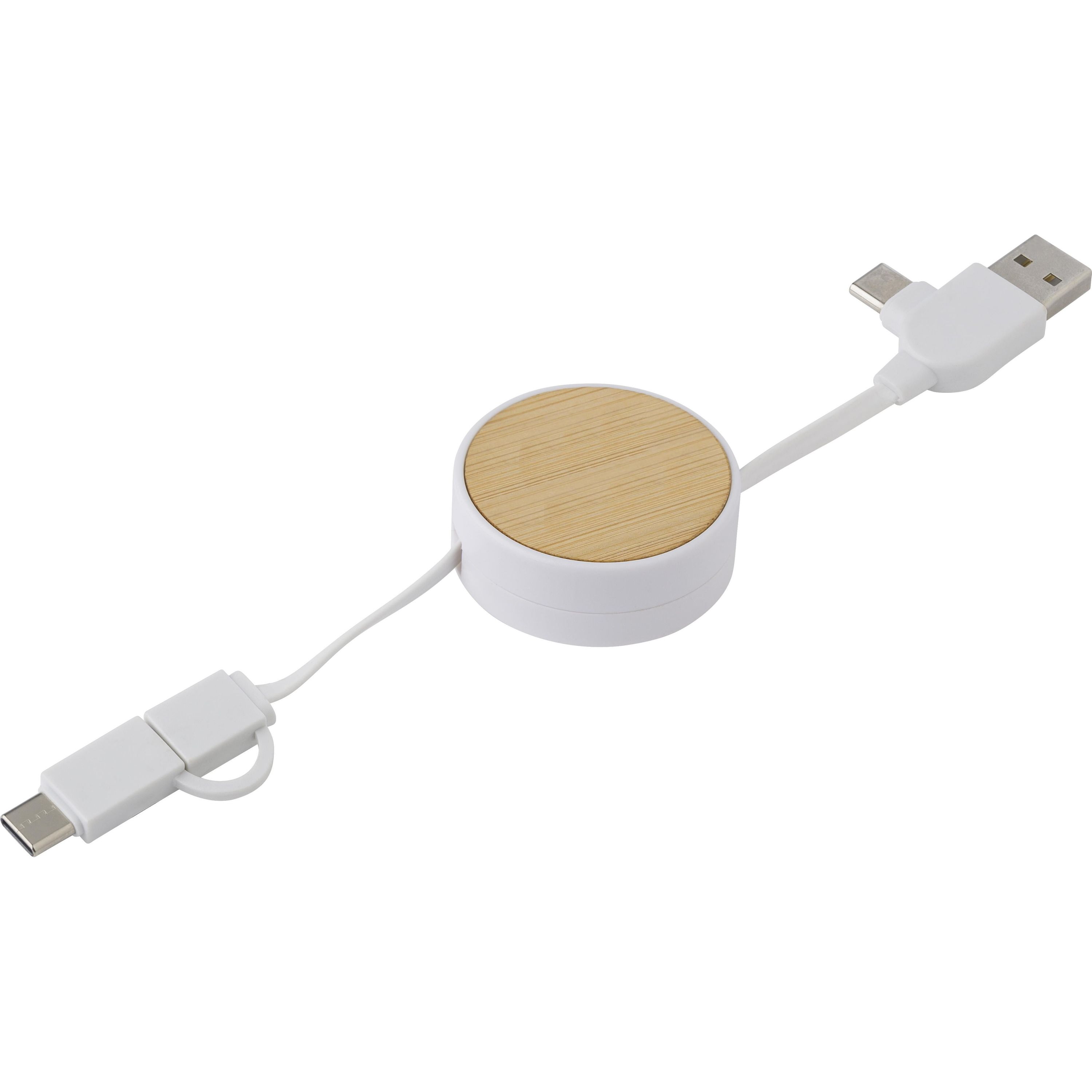 Verlängerbares ABS-Ladekabel Jared - weiß-78