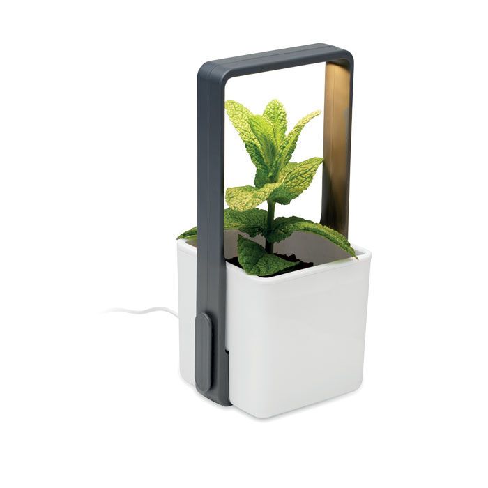 Inndor-Pflanztopf mit LED LUSHLET - weiß-726