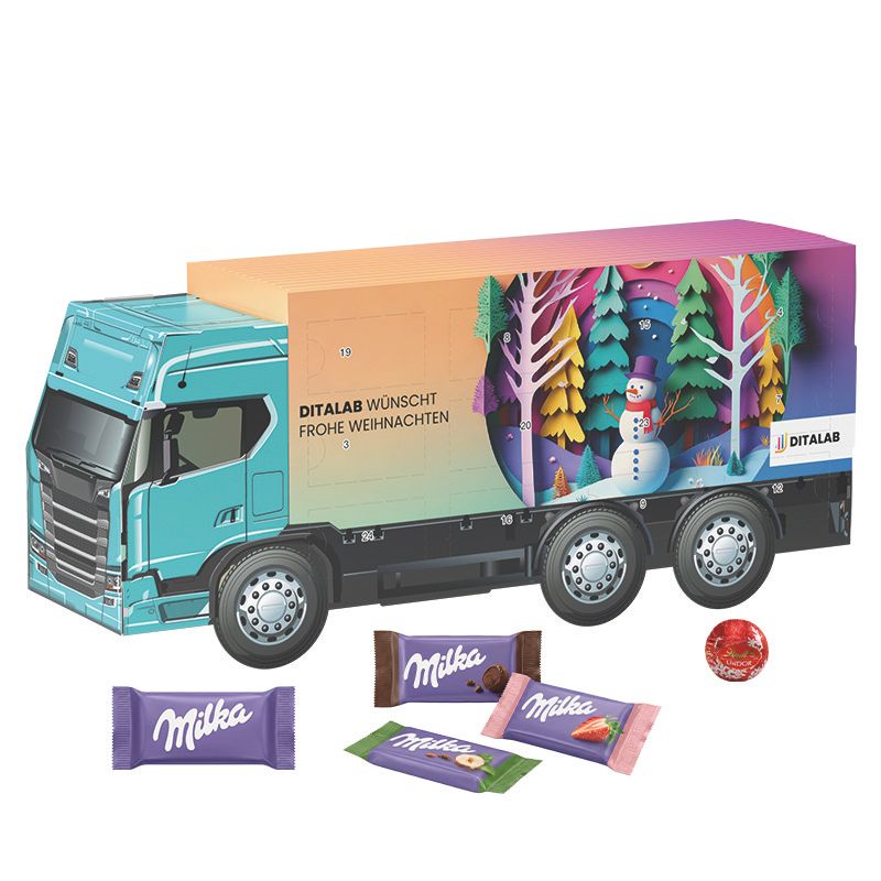 Adventskalender LKW long, Lindt LINDOR Minikugeln-171