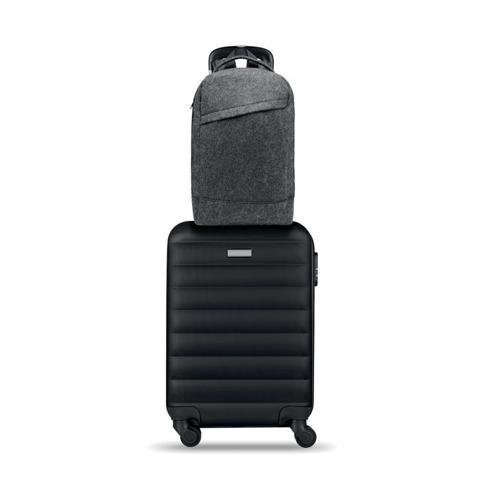 13" Laptop Rucksack RPET-Filz LLANA - steingrau-195