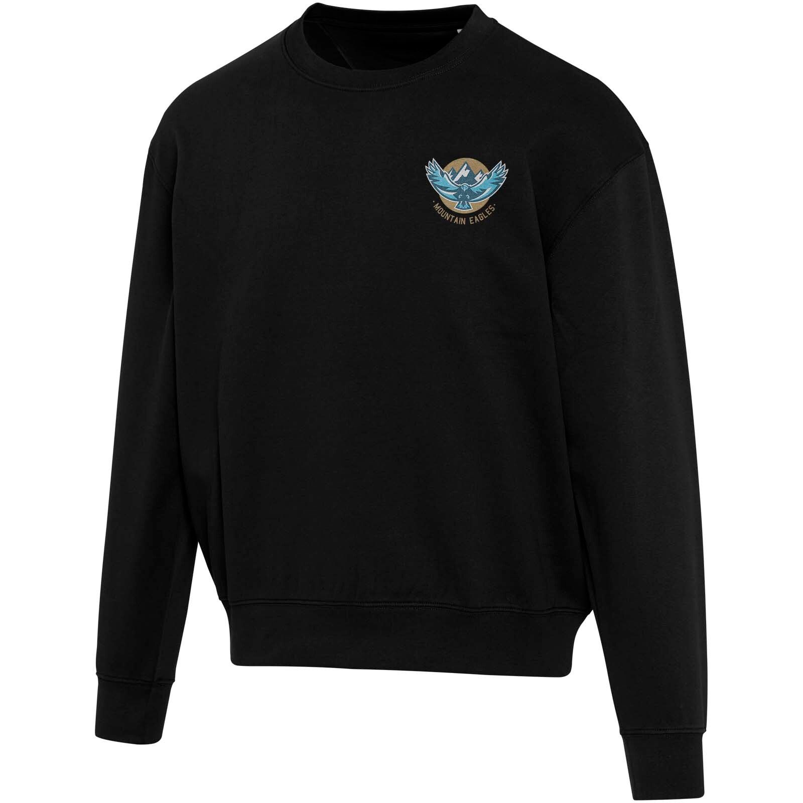Boris Oversize Sweatshirt mit Rundhalsausschnitt aus recycelter 280 g/m2 Bio Baumwolle (OCS), unisex - schwarz-102