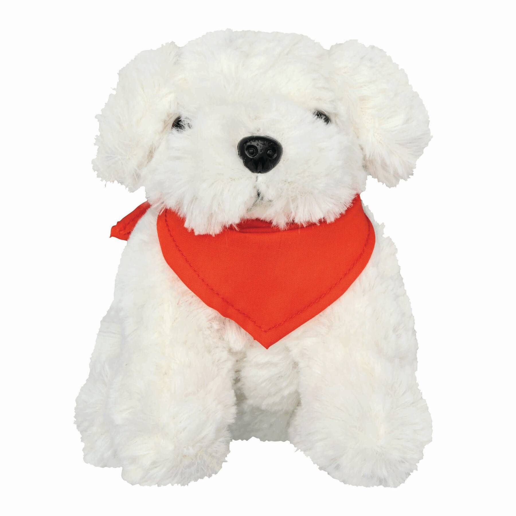 Plüsch-Hund BENNI - ??????? - rot - weiß-300
