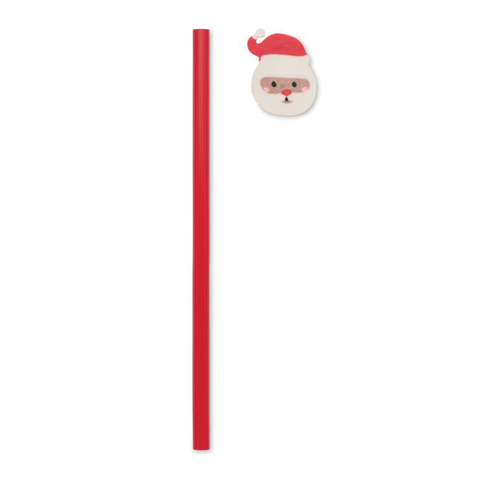 Holzbleistift mit Radiergummi CLAUS - rot-482