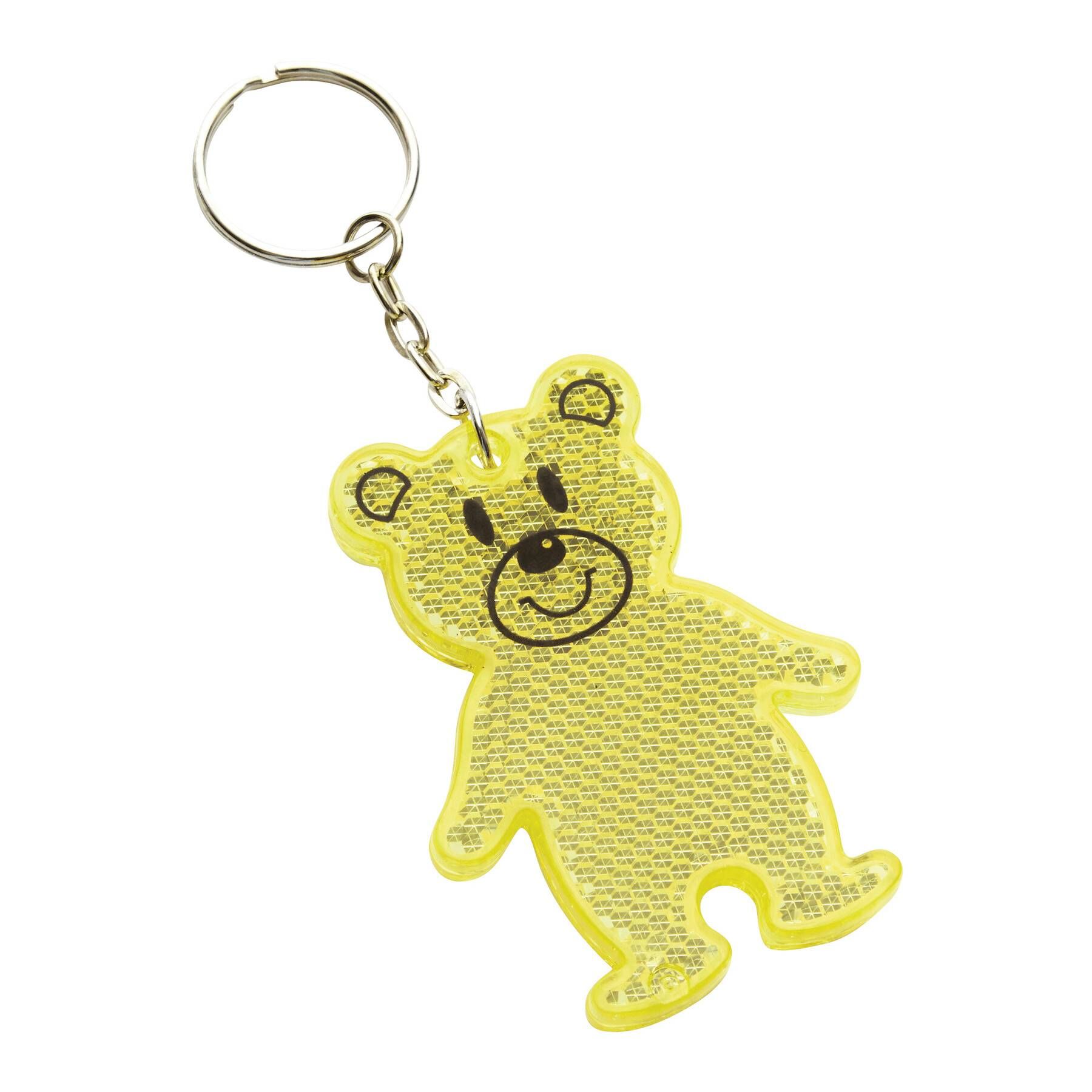 Reflektierender Schlüsselanhänger TEDDY - gelb-856
