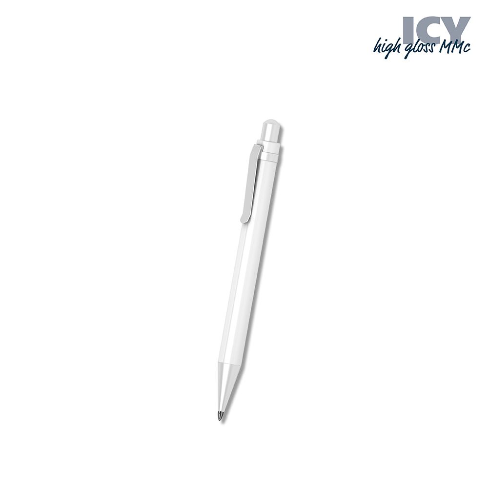 Druckkugelschreiber Icy high gloss MMc - weiss-543