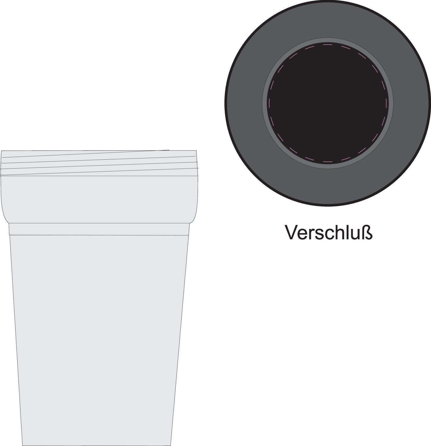 Veredelungsposition auf Deckel