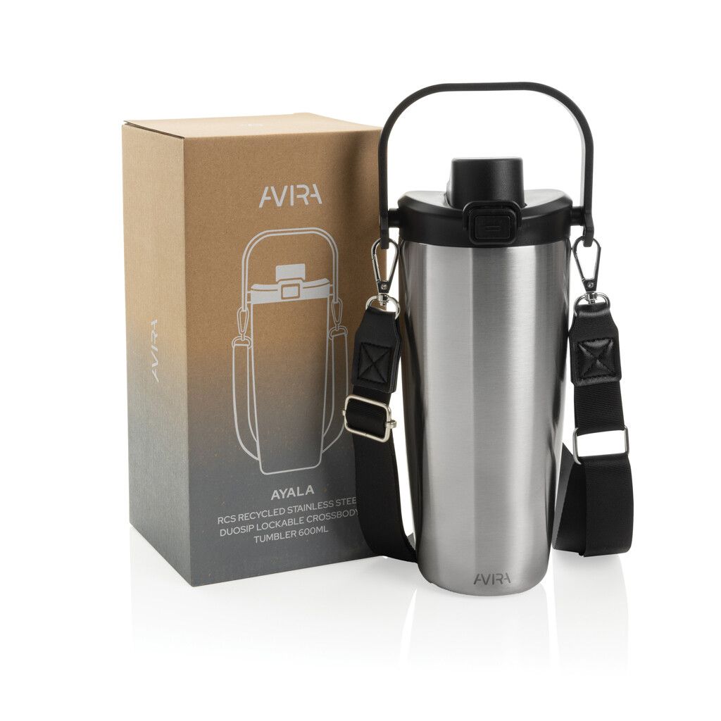 Avira Ayala Crossbody Duosip Becher aus RCS rec. Stahl - silber-876