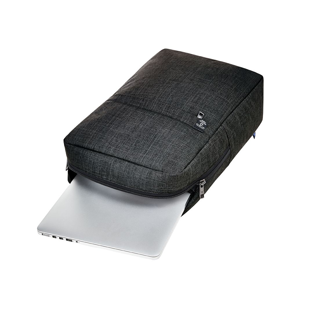 Notebook-Rucksack EUROPE - schwarz meliert-839