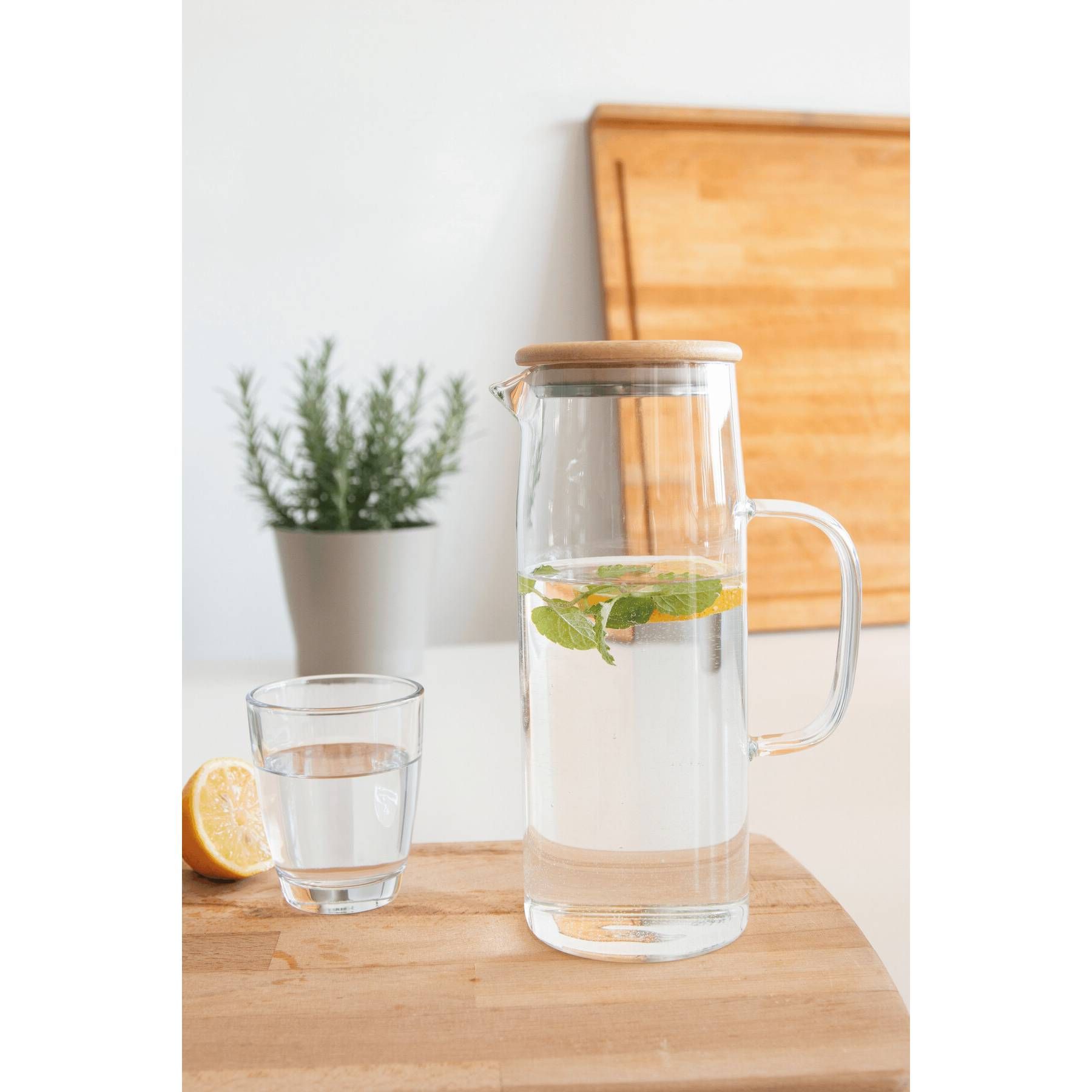 Glas BAMBOO ART L - braun-36