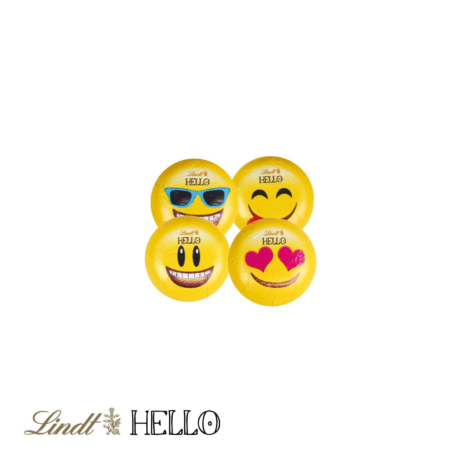 Werbe-Klappkarte mit Lindt HELLO Mini Emoji-905