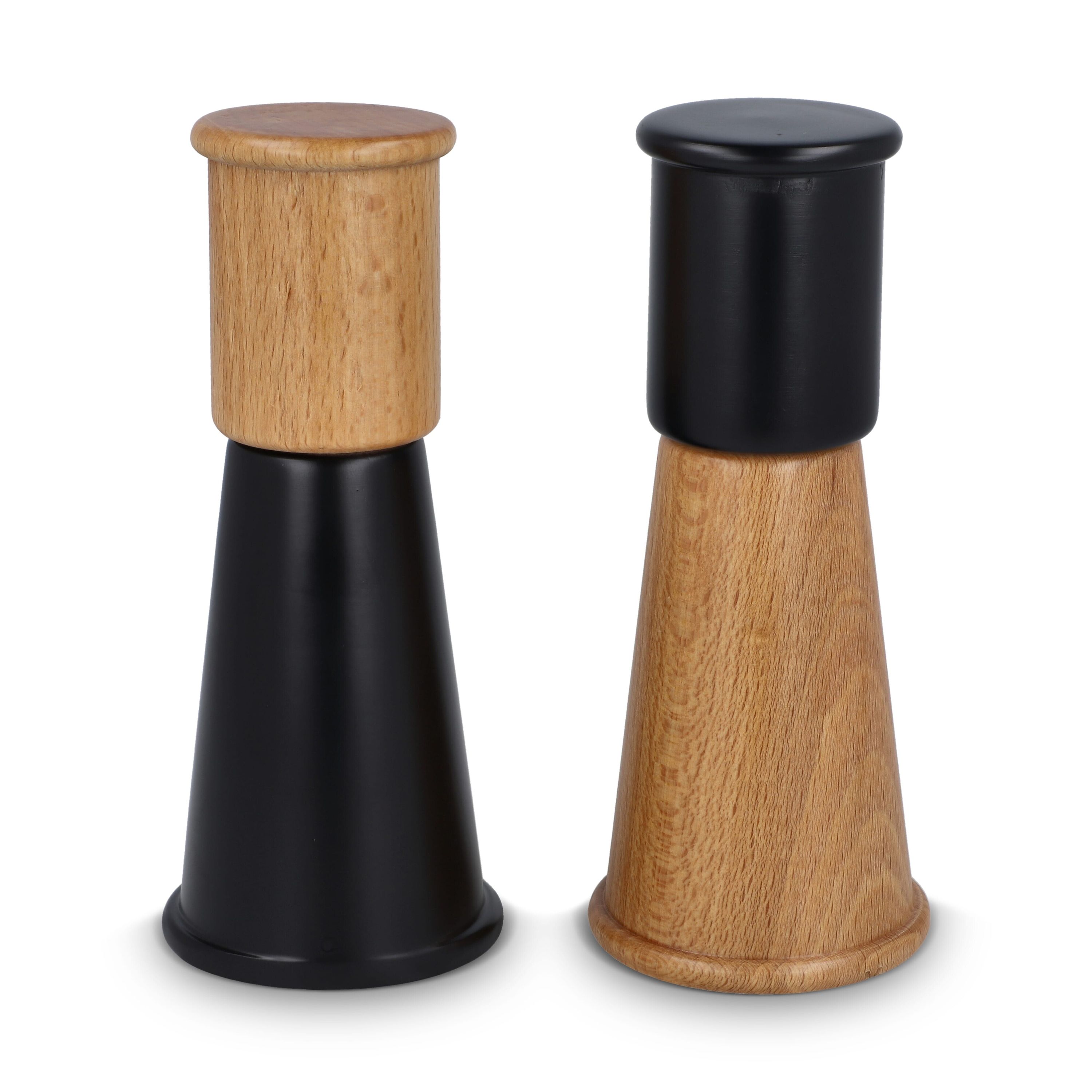 Sagaform Gurken Salz- und Pfeffermühle Set klein, 15 cm - schwarz-6