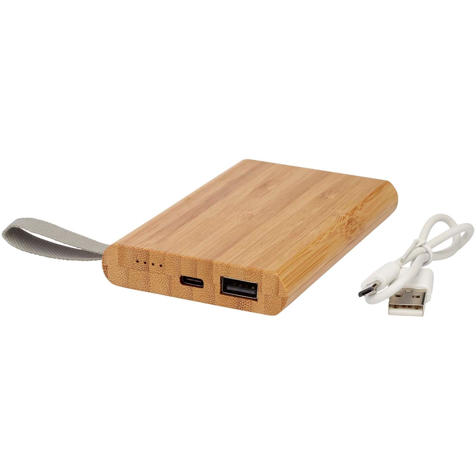 Tulda 5000 mAh Powerbank aus Bambus - natur-959