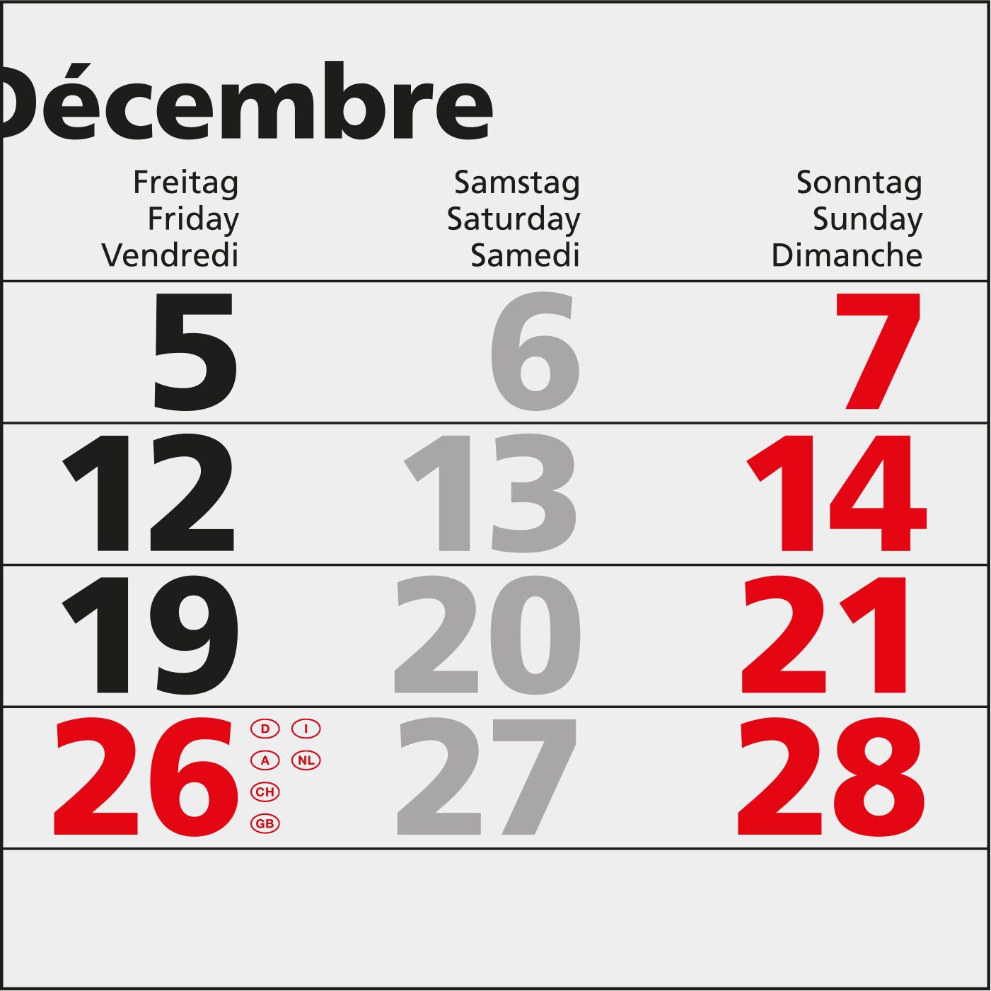 5-Monatskalender Einblatt Quintus 5-536