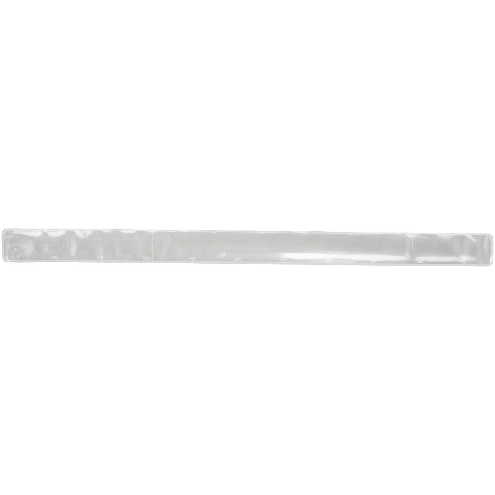 RFX Johan 38 cm reflektierendes PVC Sicherheits-Schnapparmband - weiss-227