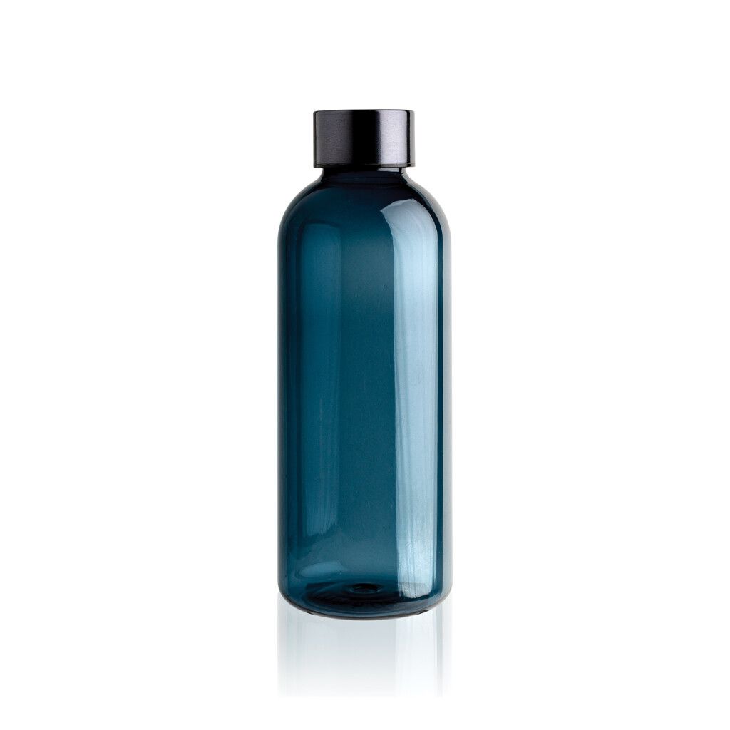 Auslaufsichere Trinkflasche mit Metalldeckel - blau-222