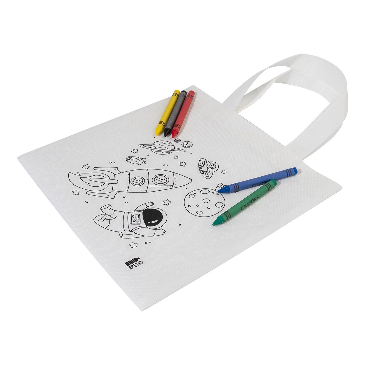 Spacolo RPET Tasche zum Bemalen - weiß-951