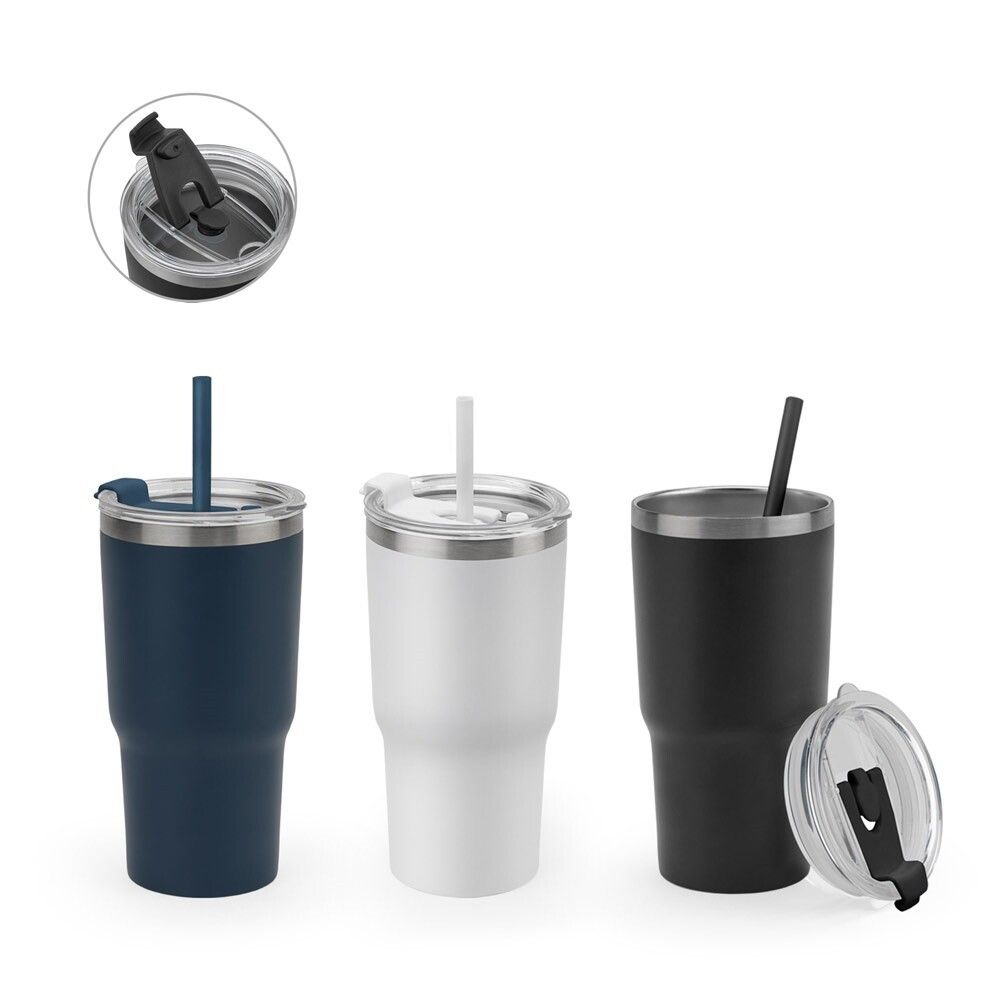 JOYNER M Kompakter Reisebecher aus Edelstahl (91 % recycelt) 600 ml - schwarz-726