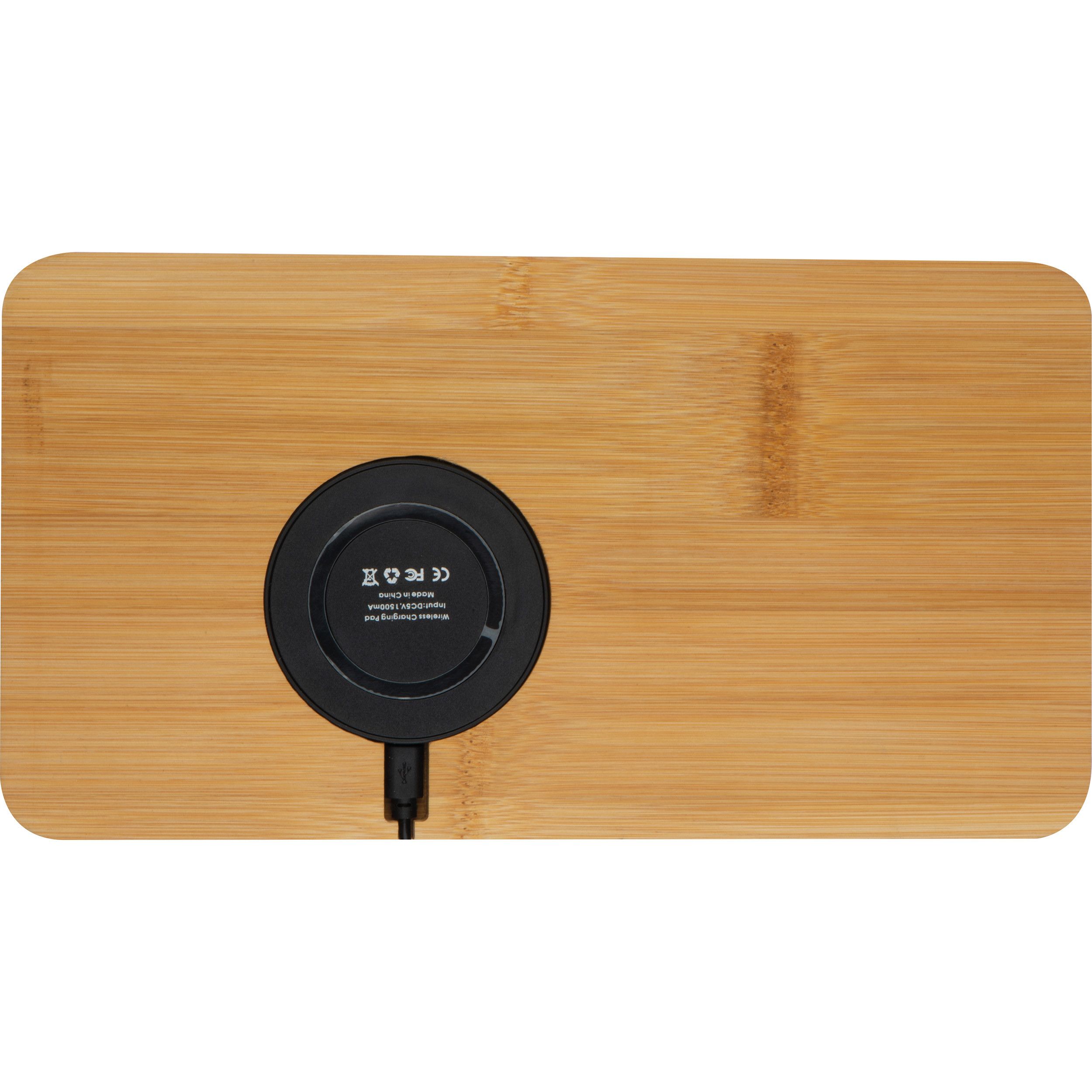 Deskorganizer mit integriertem Wireless Charger  - beige-218
