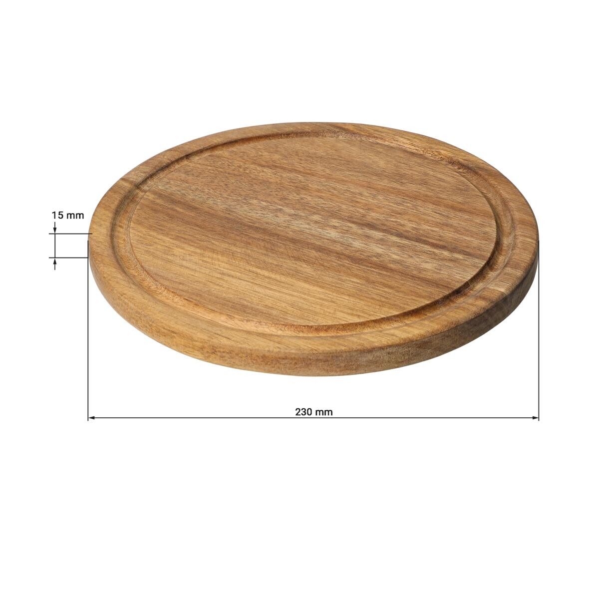 Schneidbrett Acacia rund - natur-668