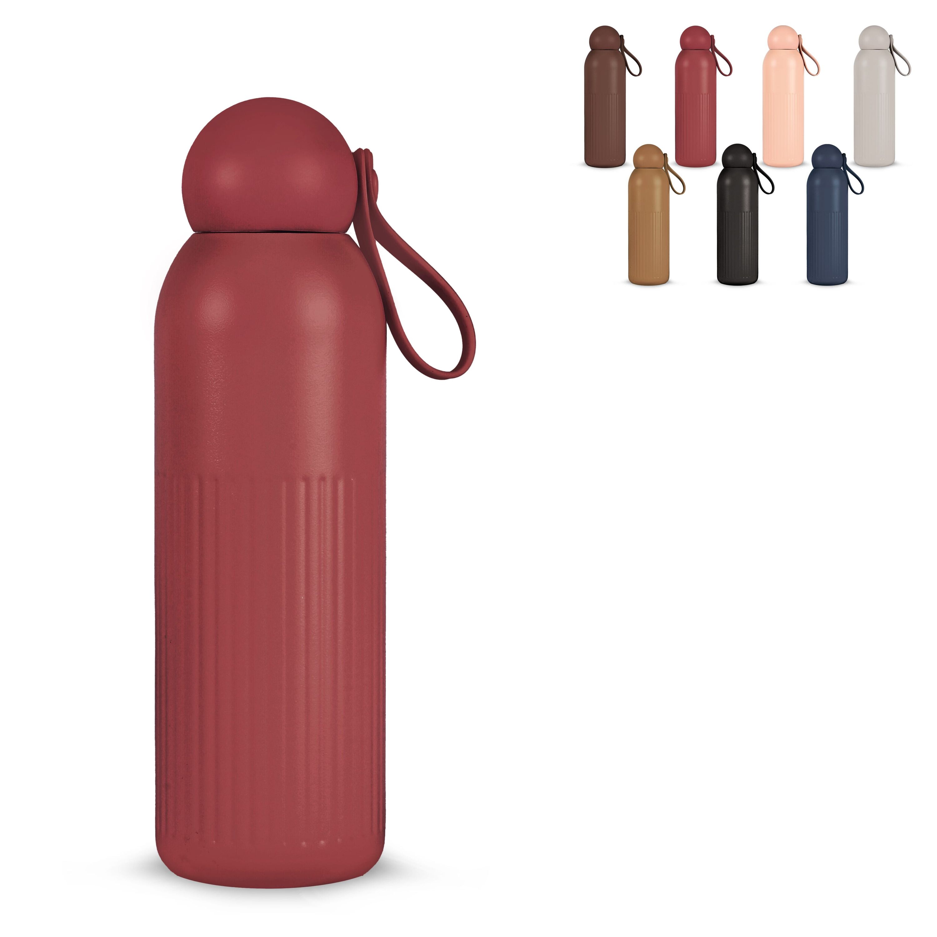 Sagaform Tekla Stahlisolierflasche (recycelt) 500 ml - braun-392