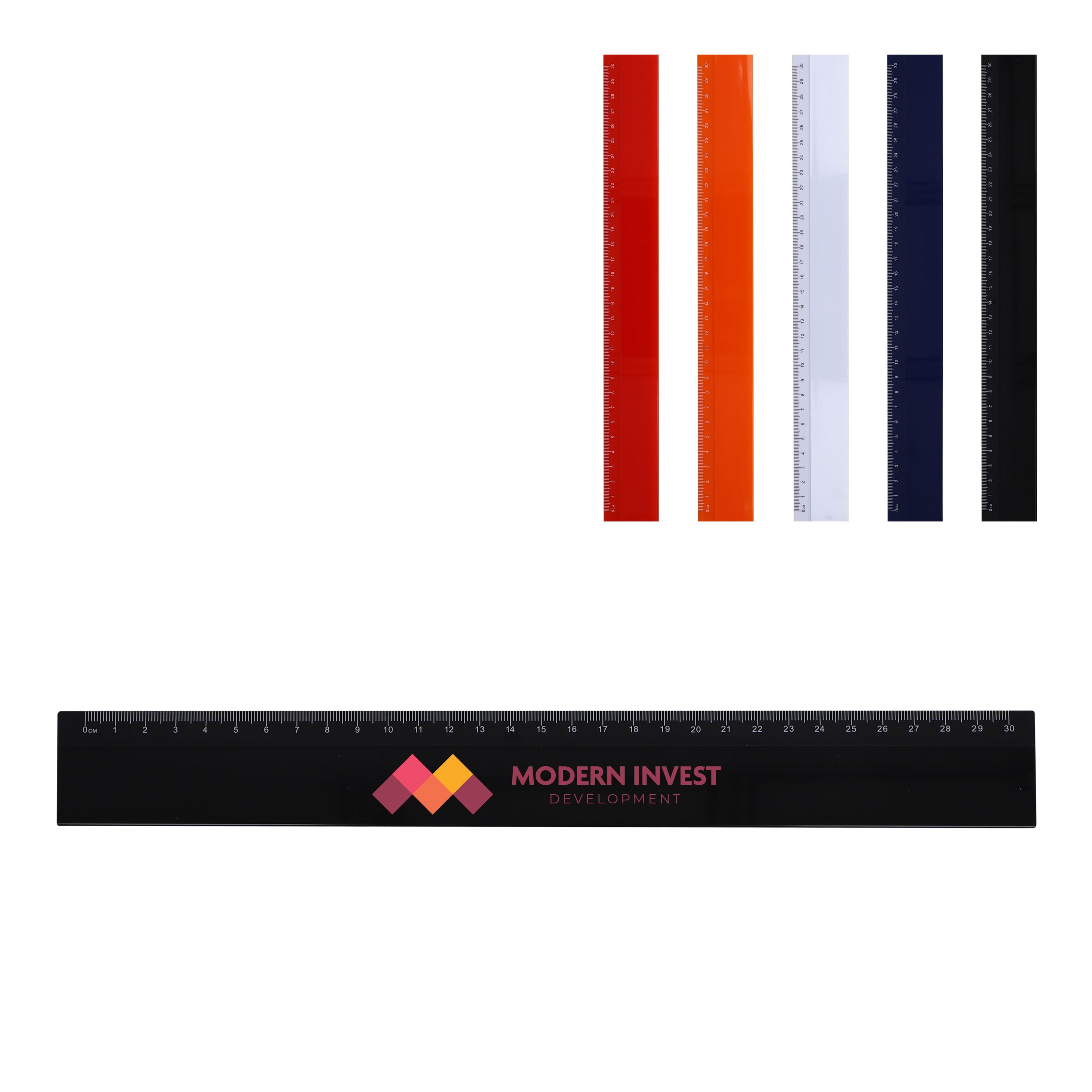 Lineal 30cm  - schwarz-695