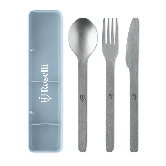 Besteck-Set Edelstahl MESTECK - babyblau-973