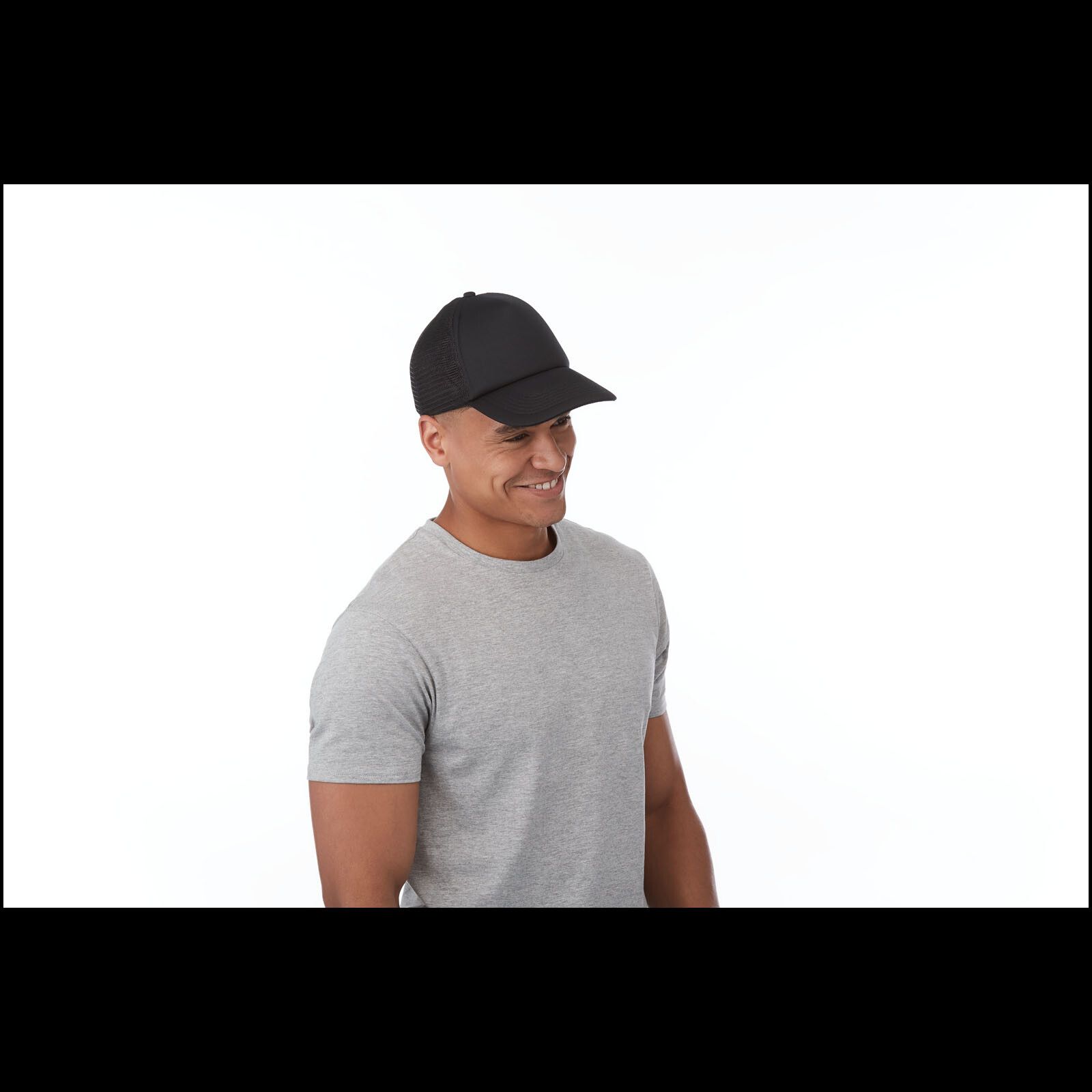 Trucker Cap mit 5 Segmenten - schwarz -  weiss-343