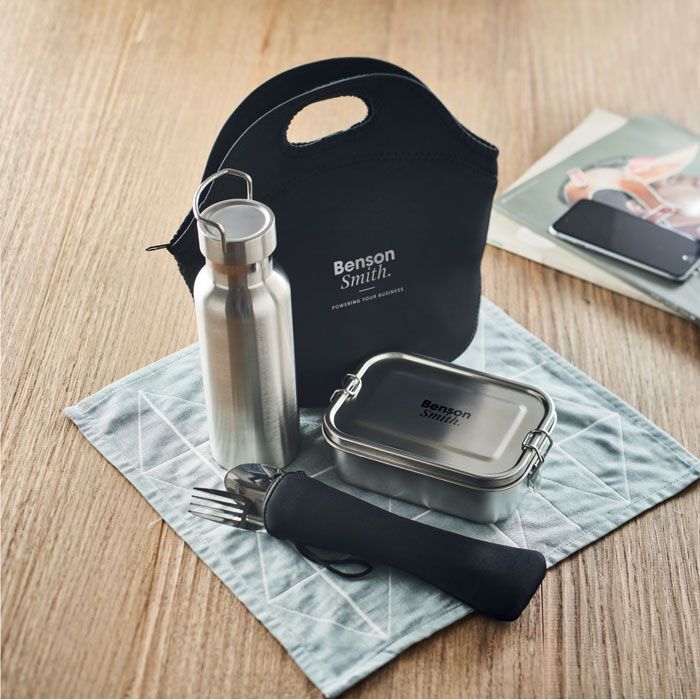 Lunch-Set Edelstahl ILY - schwarz-367