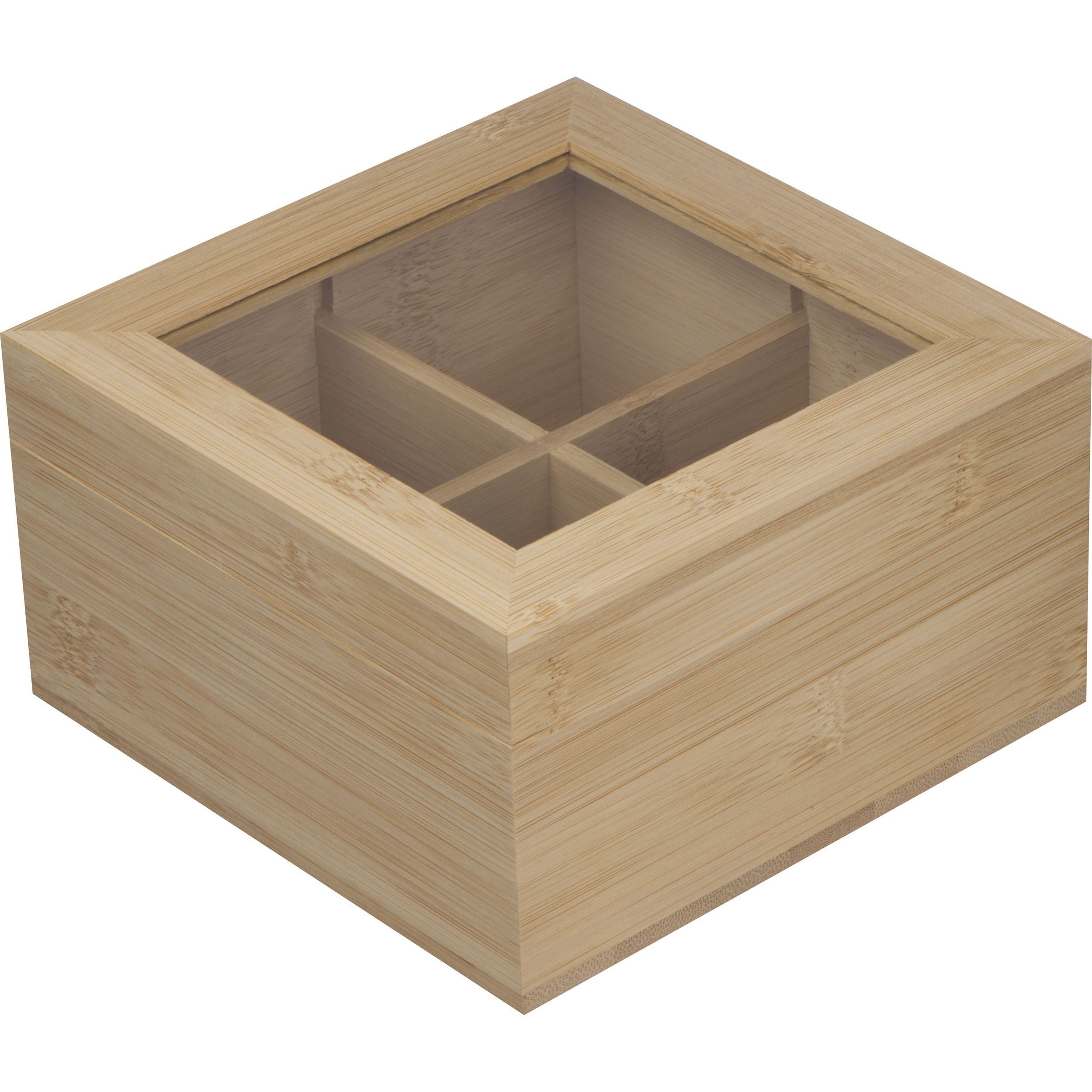 Teebox aus Bambus für 40 Teebeutel - beige-453