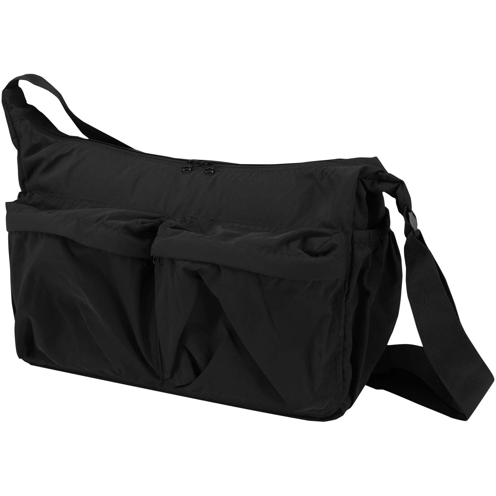 Calli 13" GRS Laptop Umhängetasche aus recyceltem Nylon - schwarz-444