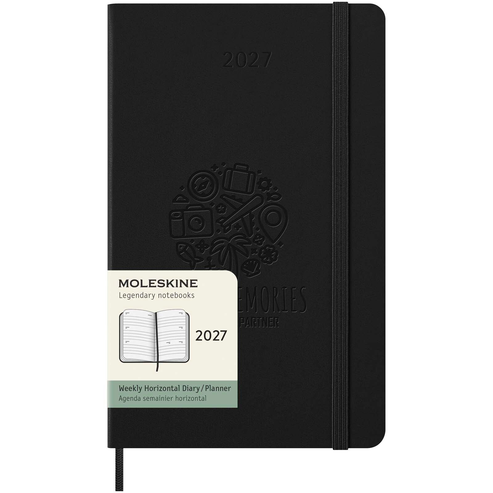 Moleskine Hardcover 12 Monate Wochenkalender L horizontal - schwarz-88