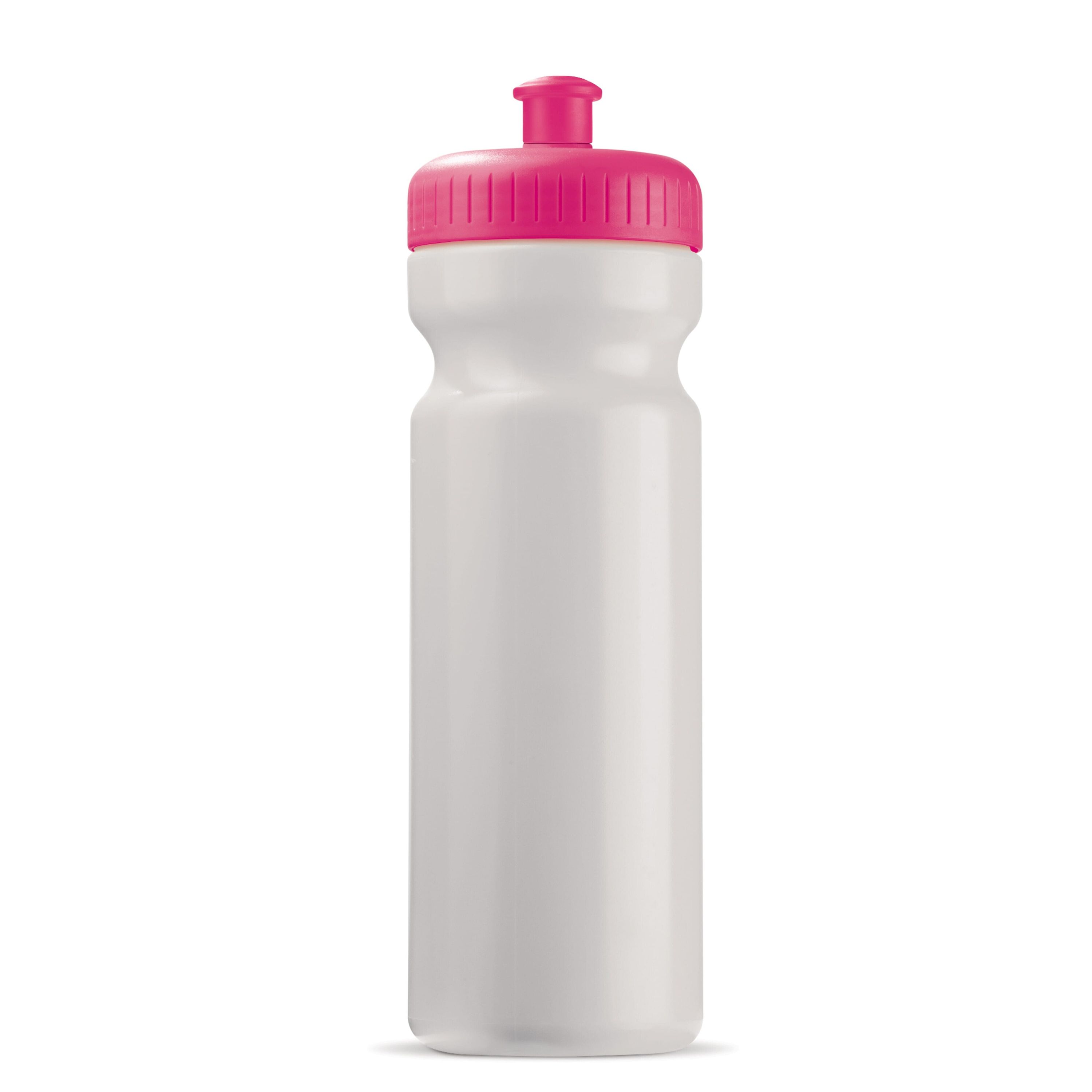 Sportflasche classic 750ml - weiss  -  rosa-419