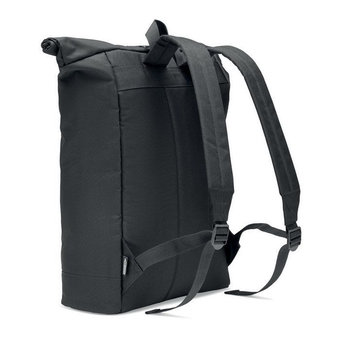 Rolltop-Rucksack 600D RPET NAPA - schwarz-413