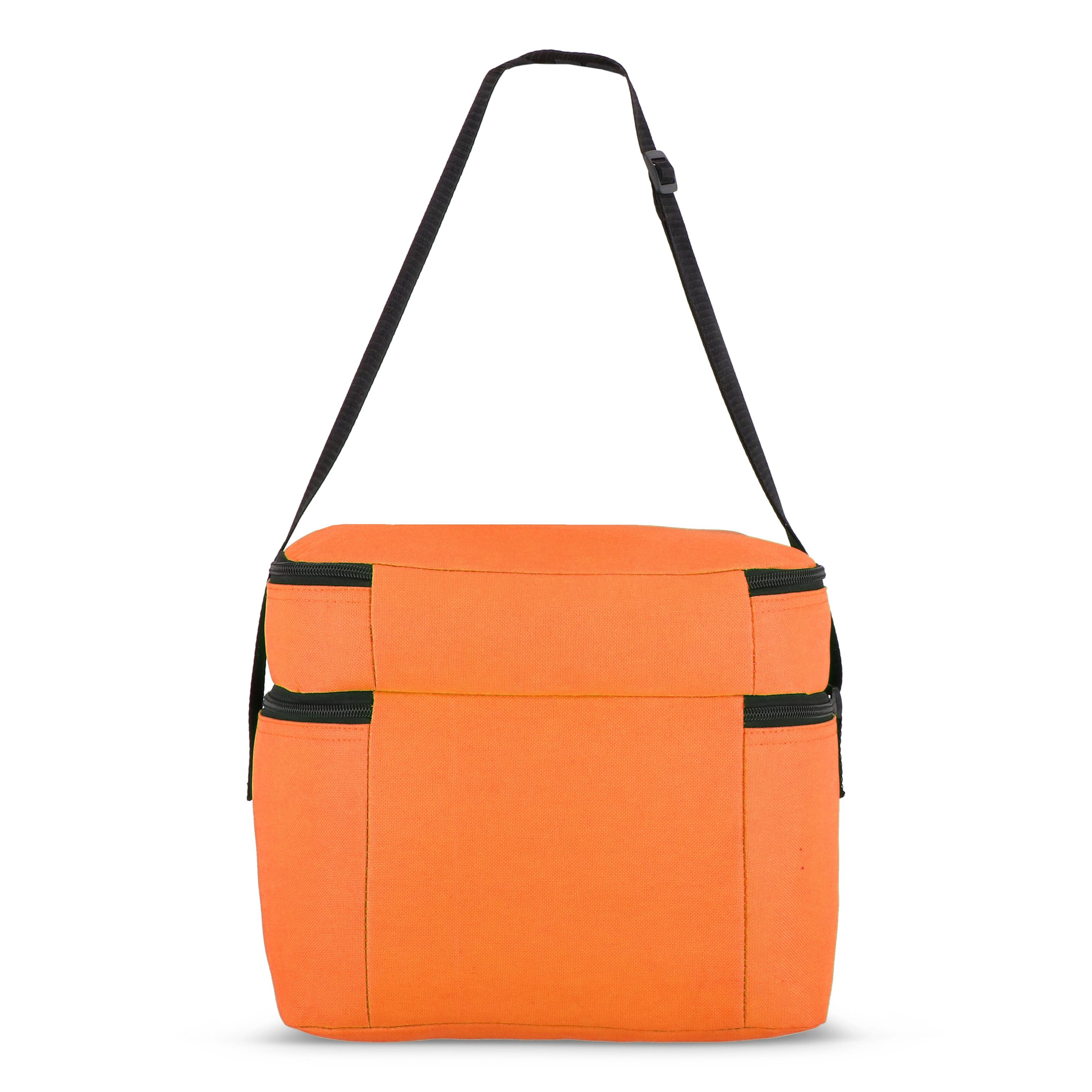 R-PET 600D Doppelfach-Kühltasche 30 x 20 x 25cm 12L - orange-126