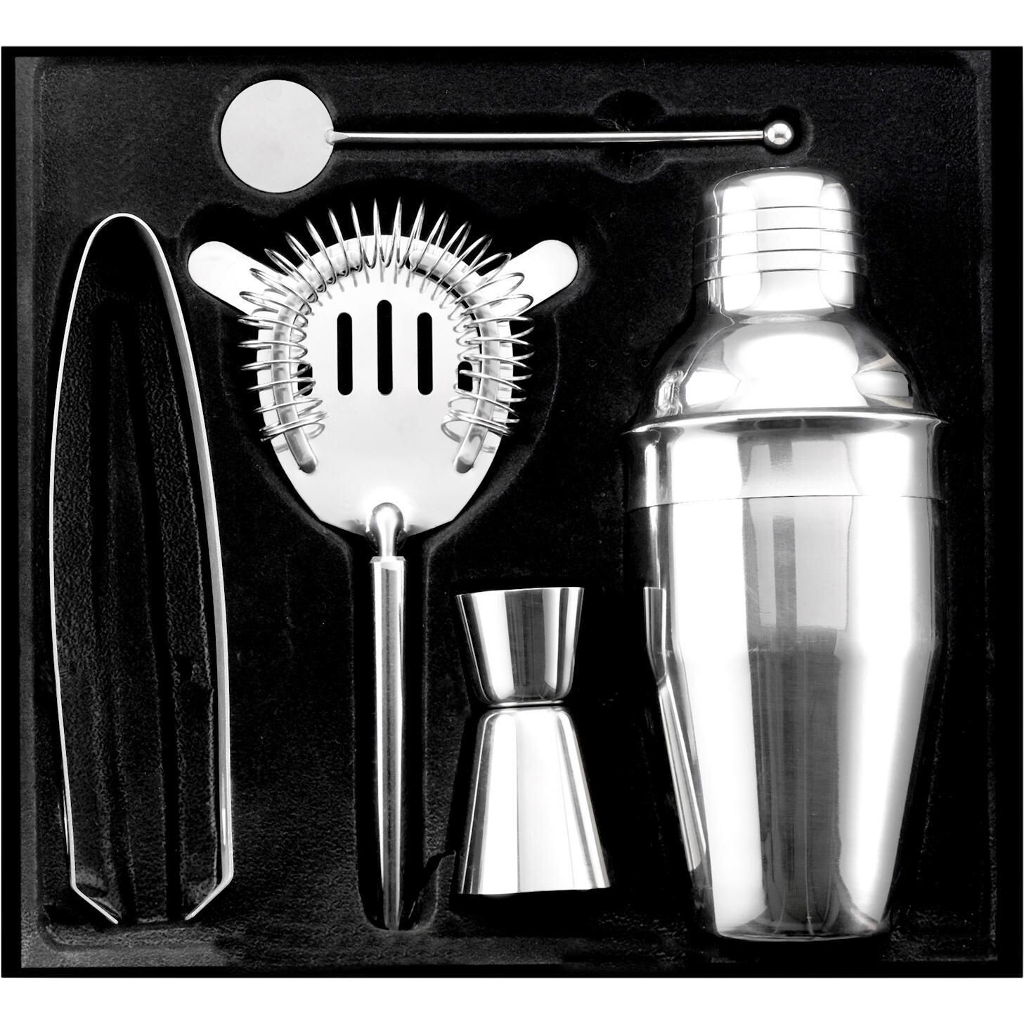 Cocktailshaker-Set aus Edelstahl Natalina - silber-310
