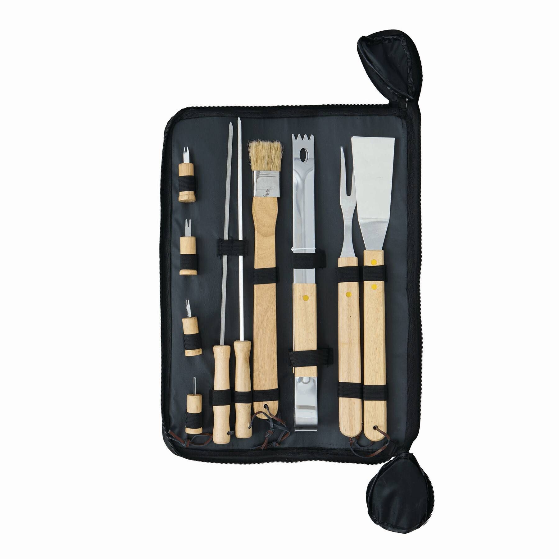 Hochwertiges Grillbesteck FRIED - holz - schwarz-885