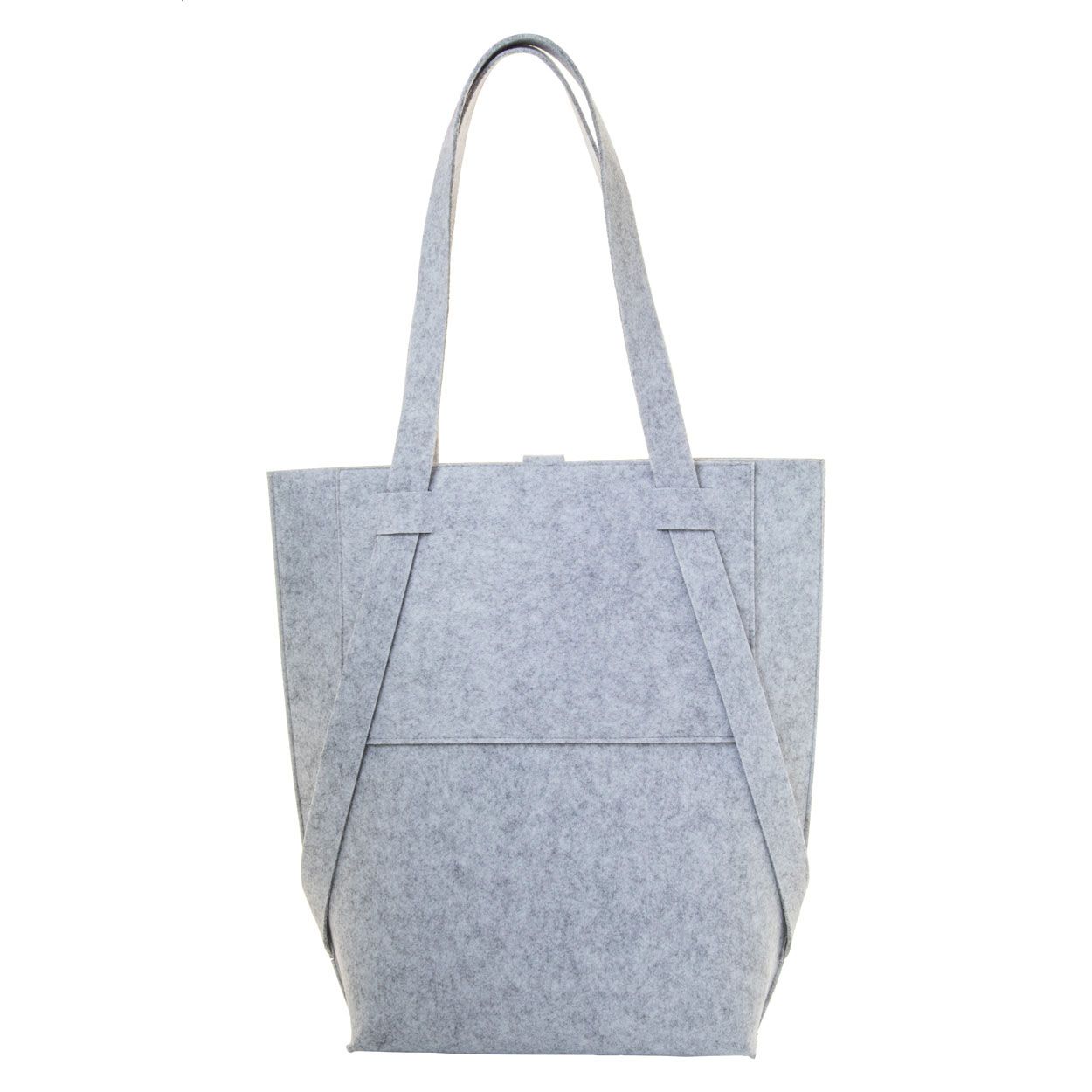 CreaFelt Toteback individuelle RPET Schultertasche - weiß - grau-574