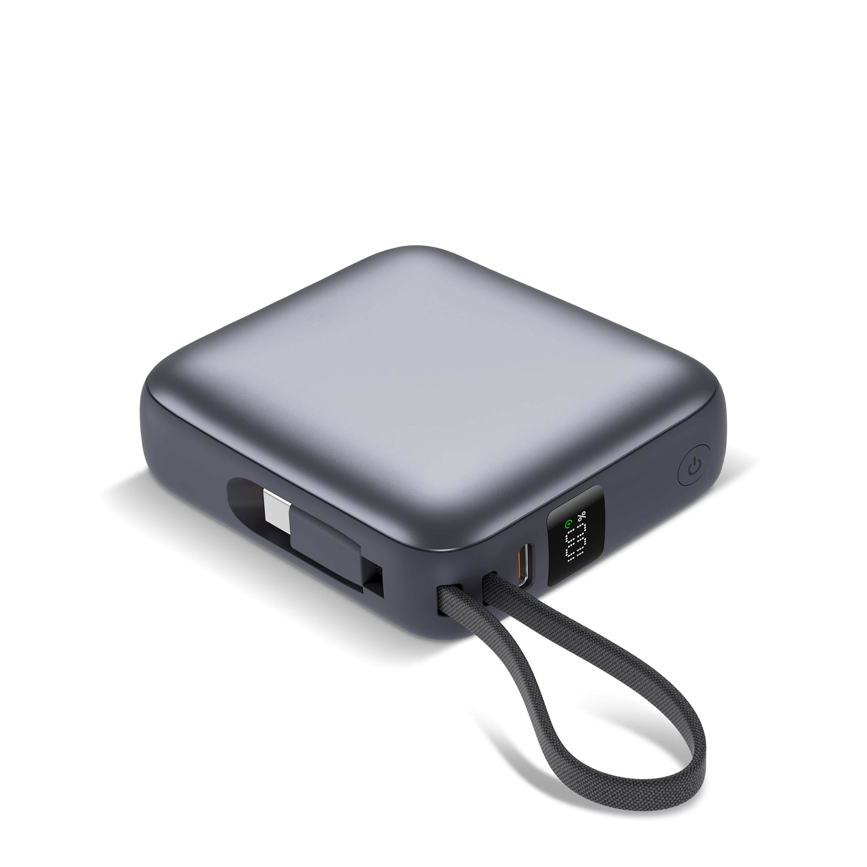 Nova Powerbank 22,5 W Power Delivery mit integrierten Kabeln 10.000 mAh - dunkelgrau-967