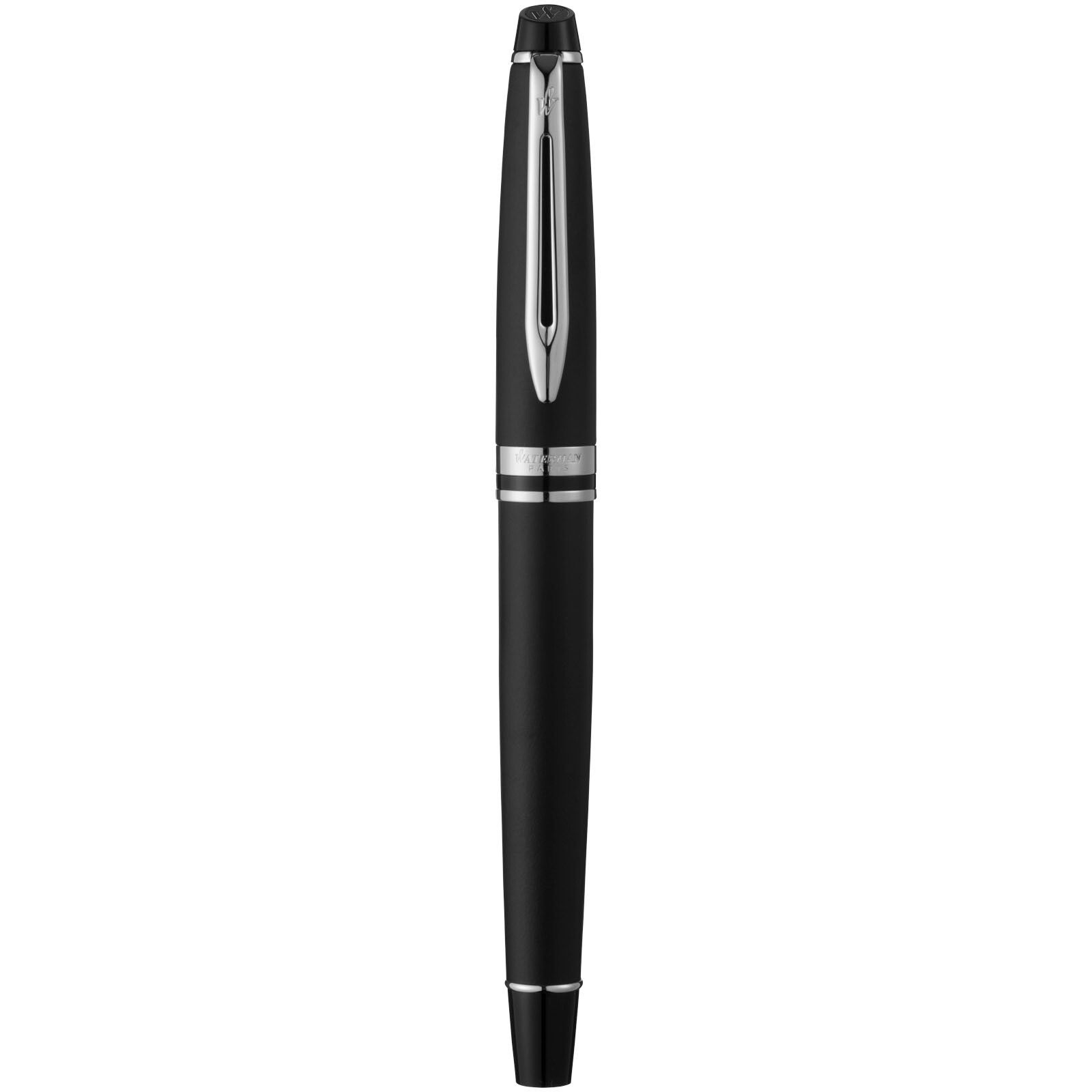 Waterman Expert Tintenroller (schwarze Mine) - schwarz -  silber-704