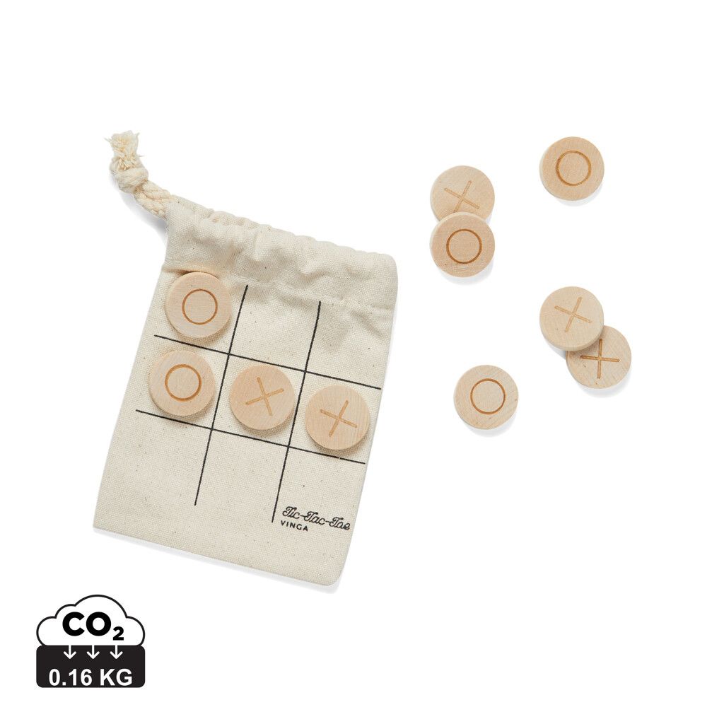 VINGA Tic-Tac-Toe Mini-Spiel - braun-662