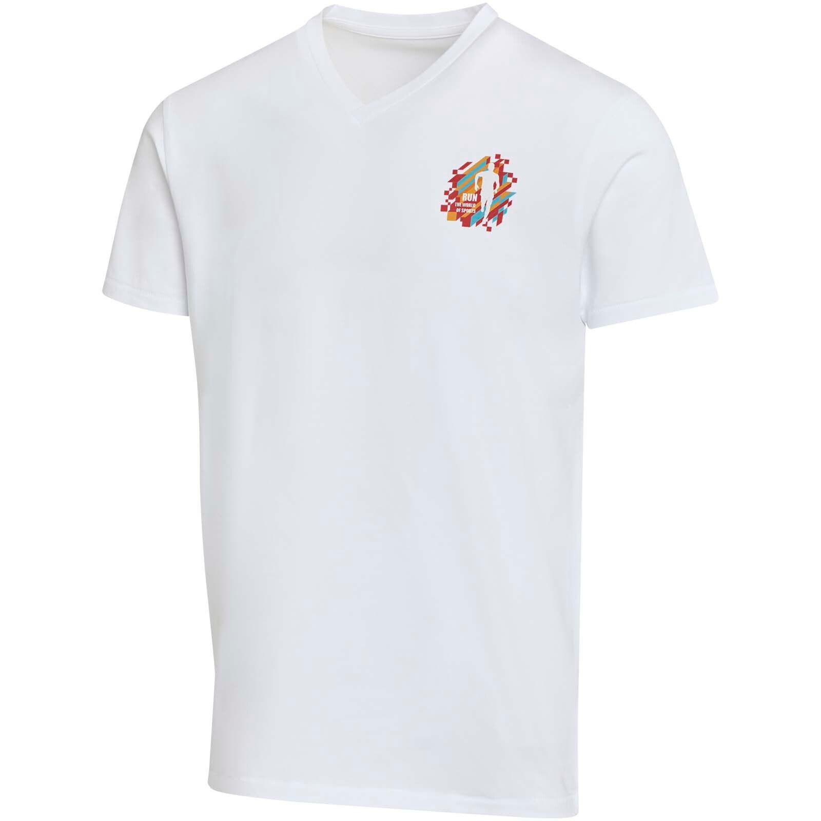 Balfour 200 g/m² Kurzärmeliges T-Shirt V-Ausschnitt Bio Baumwolle (OCS), unisex - weiss-251