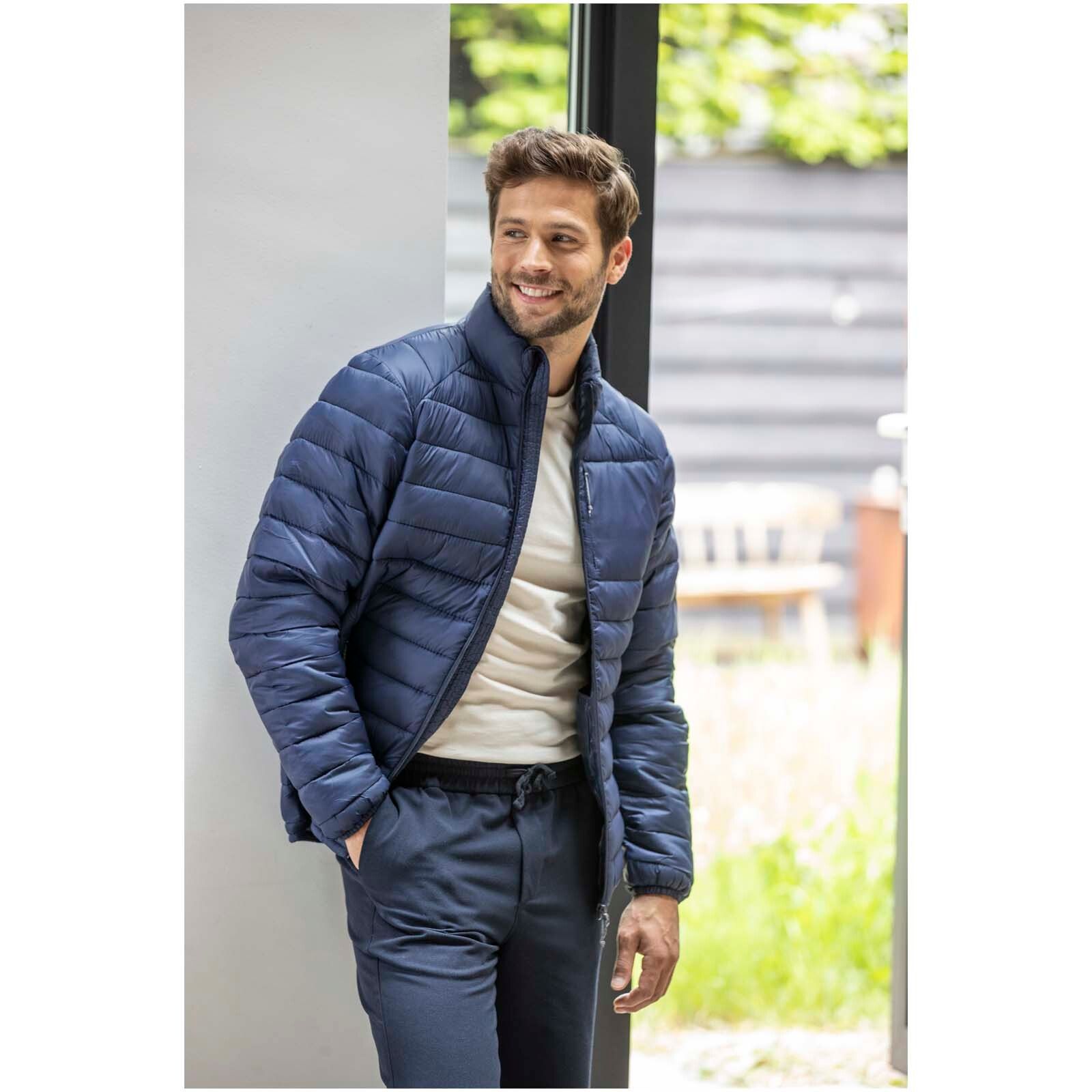 Athenas recycelte wattierte Jacke für Herren - schwarz - XS-551